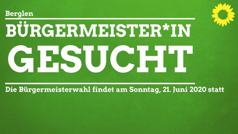 BÜRGERMEISTER*IN GESUCHT in Berglen gesucht