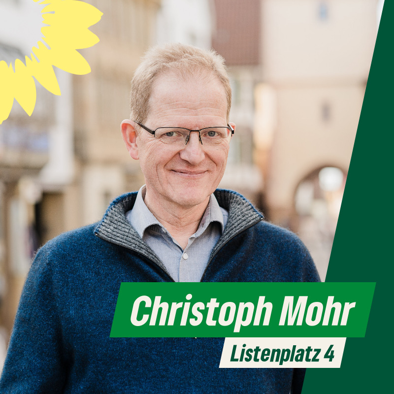 Christoph Mohr, Listenplatz 4, Kreistagswahl 2024 Grüne Winnenden 