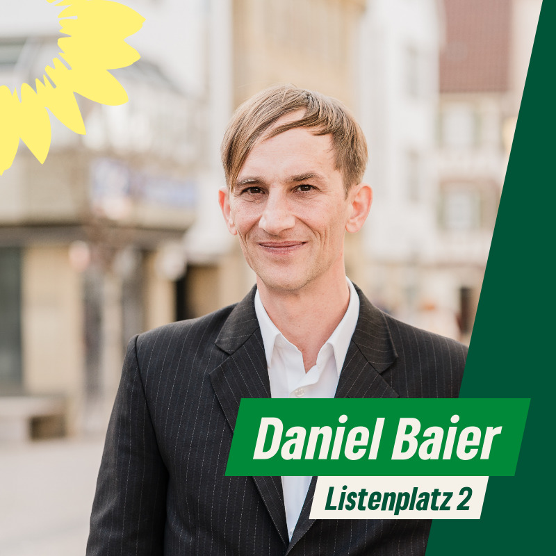 Daniel Baier, Listenplatz 2, Kreistagswahl 2024 Grüne Winnenden 
