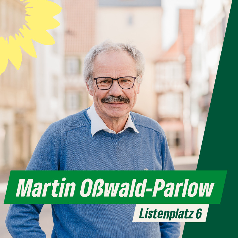 Martin Oßwald-Parlow, Listenplatz 6, Kreistagswahl 2024 Grüne Winnenden 